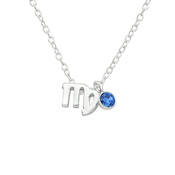 Sterling Silver Sapphire Virgo Necklace - Picture 1 of 8